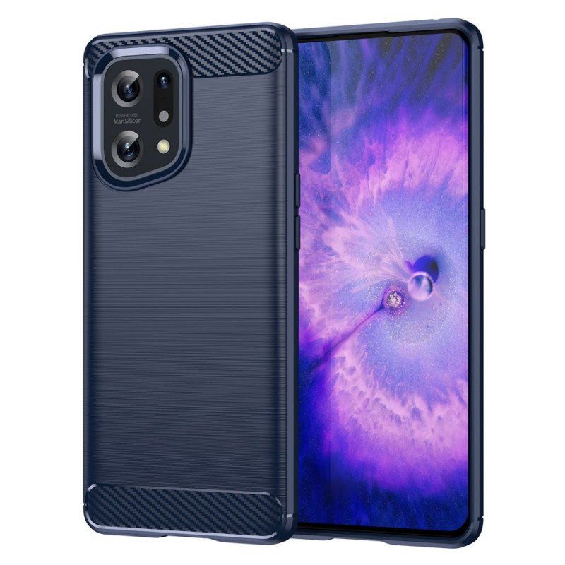 Etui do Oppo Find X5 Szczotkowane Włókno Węglowe