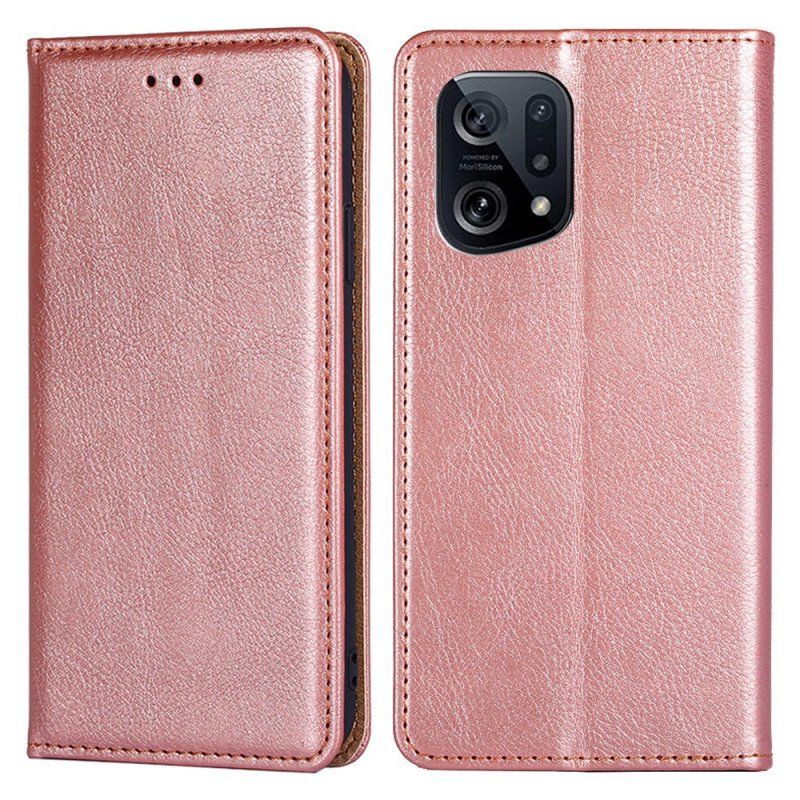 Etui Na Telefon do Oppo Find X5 Etui Folio Jednolity Kolor