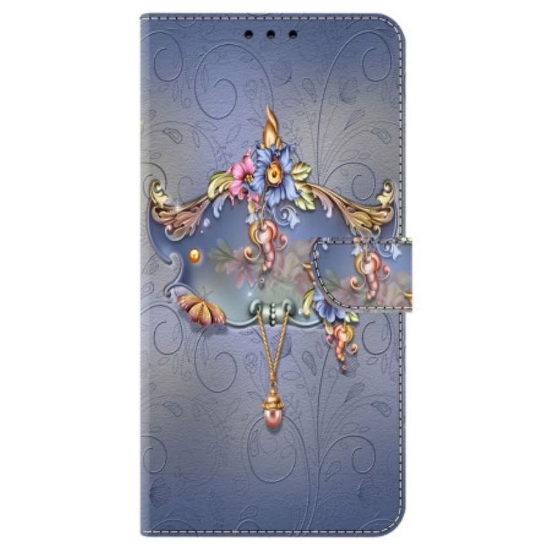 Etui Folio Honor X9b / Magic 6 Lite Rzeźbiony Kwiat Etui Ochronne