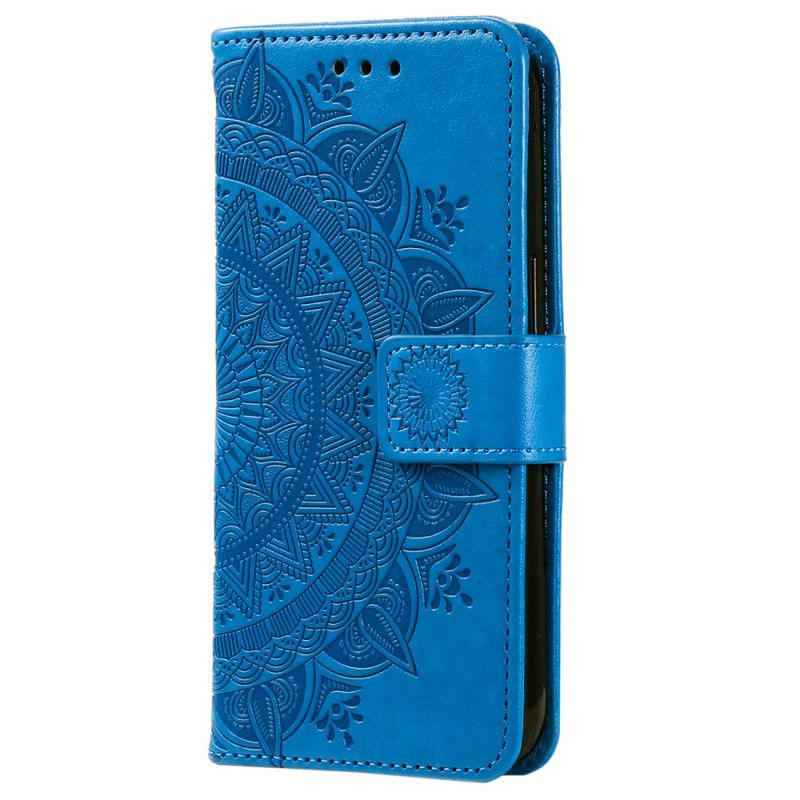 Skórzany Futerał Honor X9b / Magic 6 Lite Etui Na Telefon Mandala Sun Z Paskiem