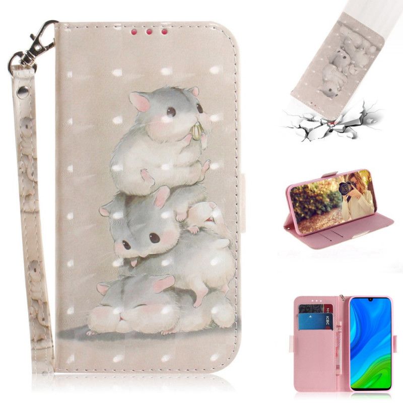 Etui Folio Huawei P Smart 2020 Chomiki W Stringach