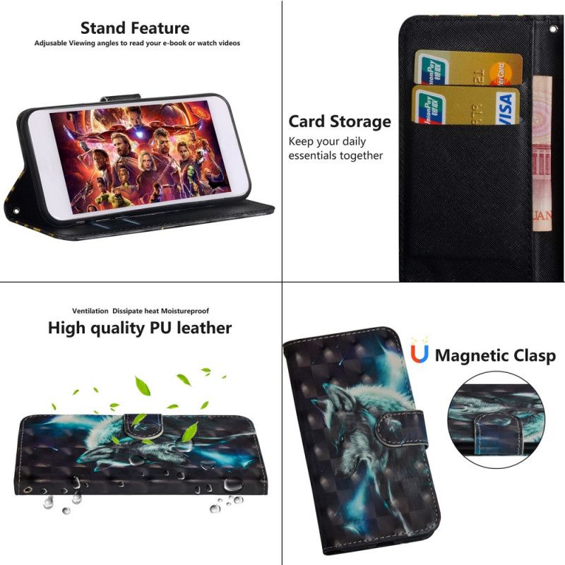 Etui Folio Huawei P Smart 2020 Majestatyczny Wilk Etui Ochronne