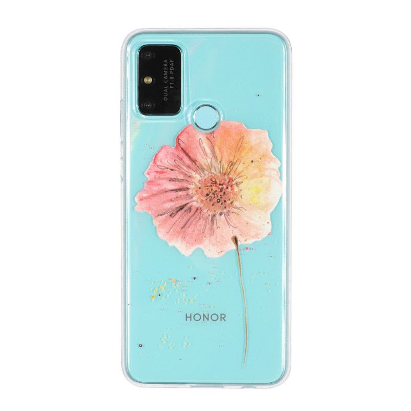 Etui Huawei P Smart 2020 Przezroczysty Mak Akwarela