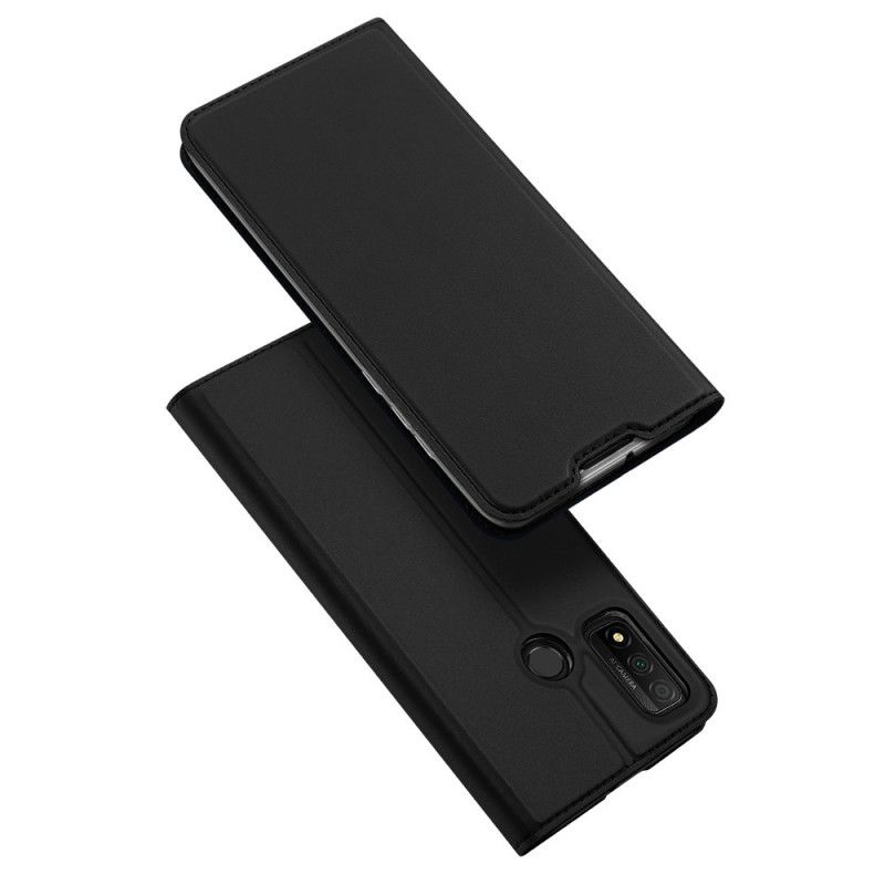 Flip Kotelot Huawei P Smart 2020 Granatowy Czarny Skóra Pro Dux Ducis Etui Ochronne