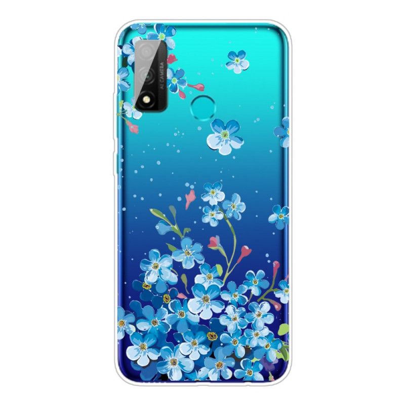 Futerały Huawei P Smart 2020 Etui na Telefon Bukiet Niebieskich Kwiatów