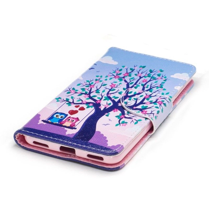 Etui Folio Huawei Y6 2017 Sowy Na Huśtawce Etui Ochronne
