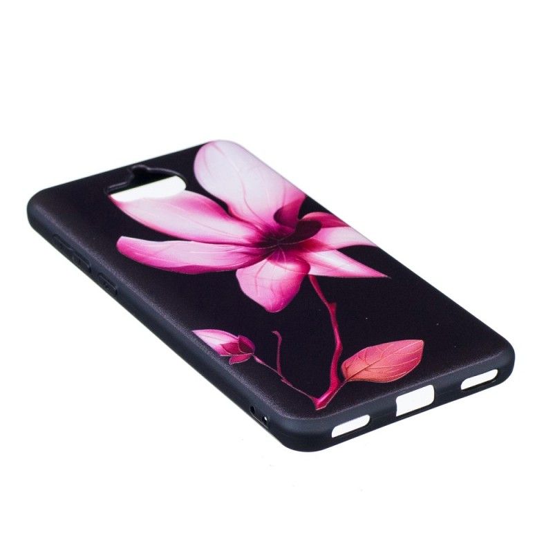 Futerały Huawei Y6 2017 Etui na Telefon Tłoczony Różowy Kwiat