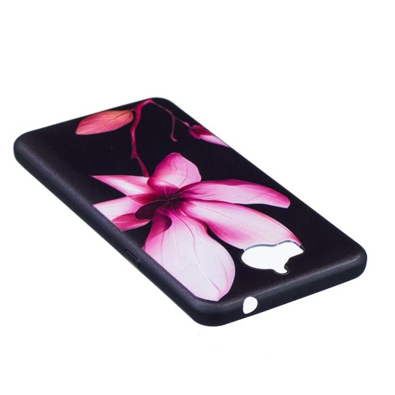 Futerały Huawei Y6 2017 Etui na Telefon Tłoczony Różowy Kwiat
