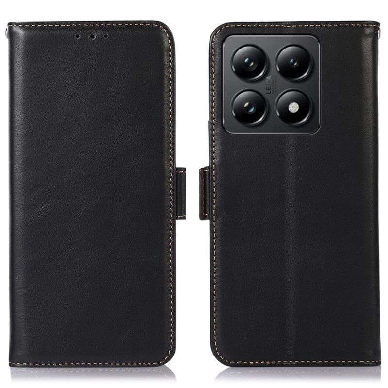Etui Folio Do Xiaomi 14t Skóra Z Ochroną Rfid