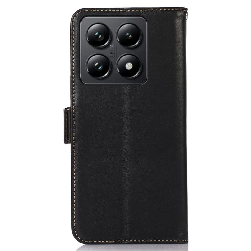 Etui Folio Do Xiaomi 14t Skóra Z Ochroną Rfid