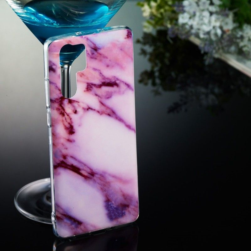 Etui Huawei P30 Pro Biały Czarny Rzadki Marmur