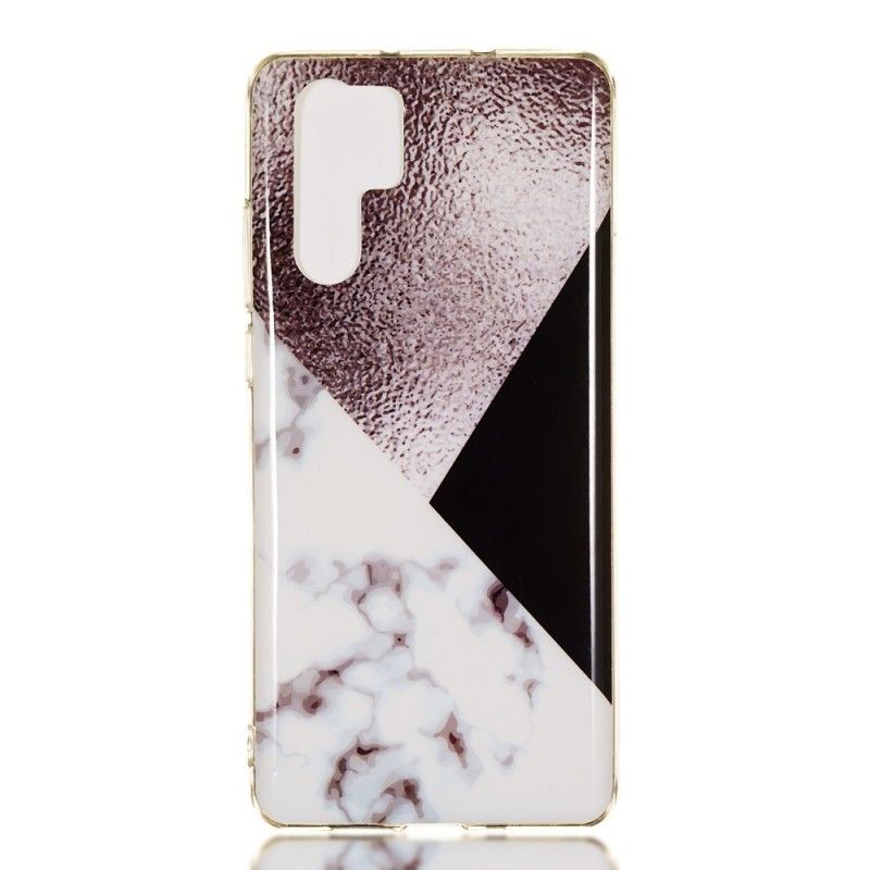 Etui Huawei P30 Pro Efekt Marmuru W Fioletowej Geometrii