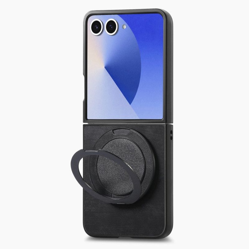 Etui Do Samsung Galaxy Z Flip 7 Efekt Skóry Z Obrotową Podstawką