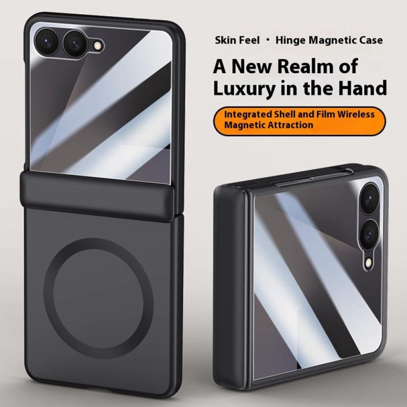 Etui Do Samsung Galaxy Z Flip 7 Magnetyczny Z Efektem Metalu