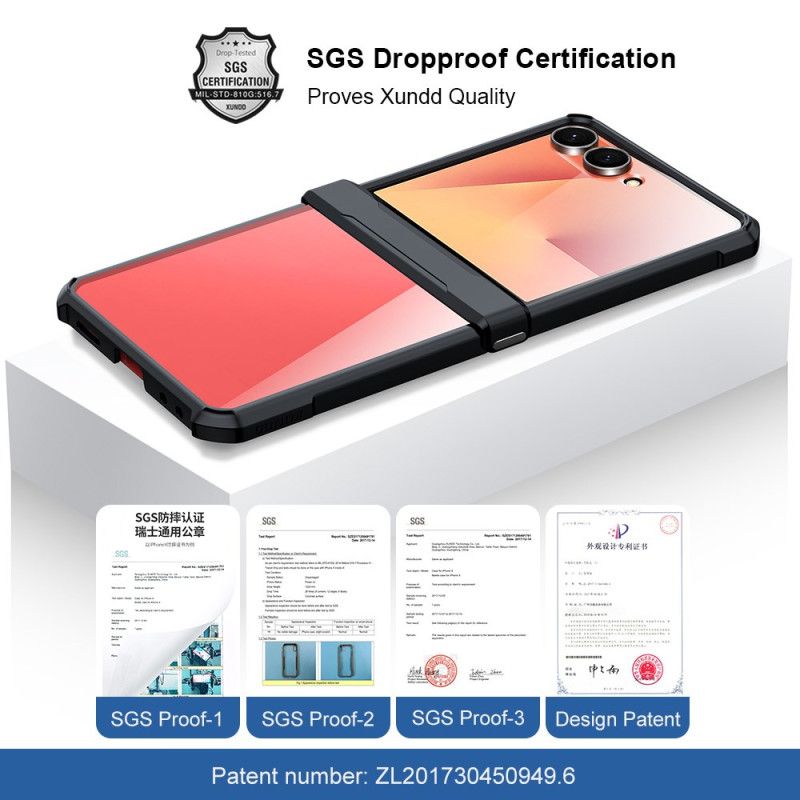 Etui Do Samsung Galaxy Z Flip 7 Poduszka Powietrzna I Folia Ochronna Na Ekran Xundd