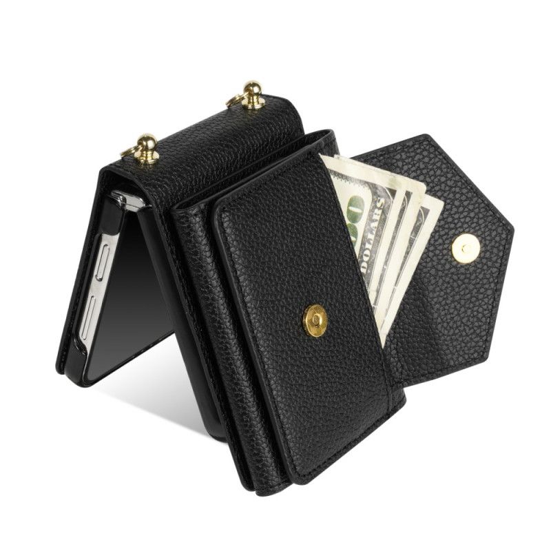 Etui Do Samsung Galaxy Z Flip 7 Uchwyt Na Karty I Pasek Na Nadgarstek