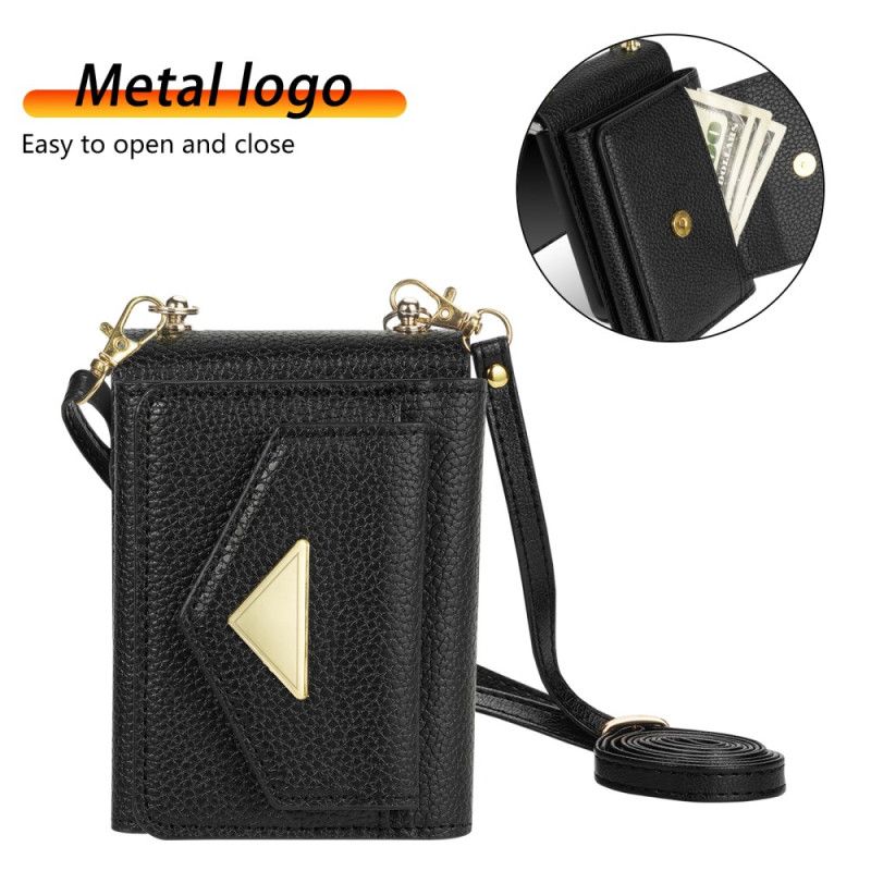 Etui Do Samsung Galaxy Z Flip 7 Uchwyt Na Karty I Pasek Na Nadgarstek