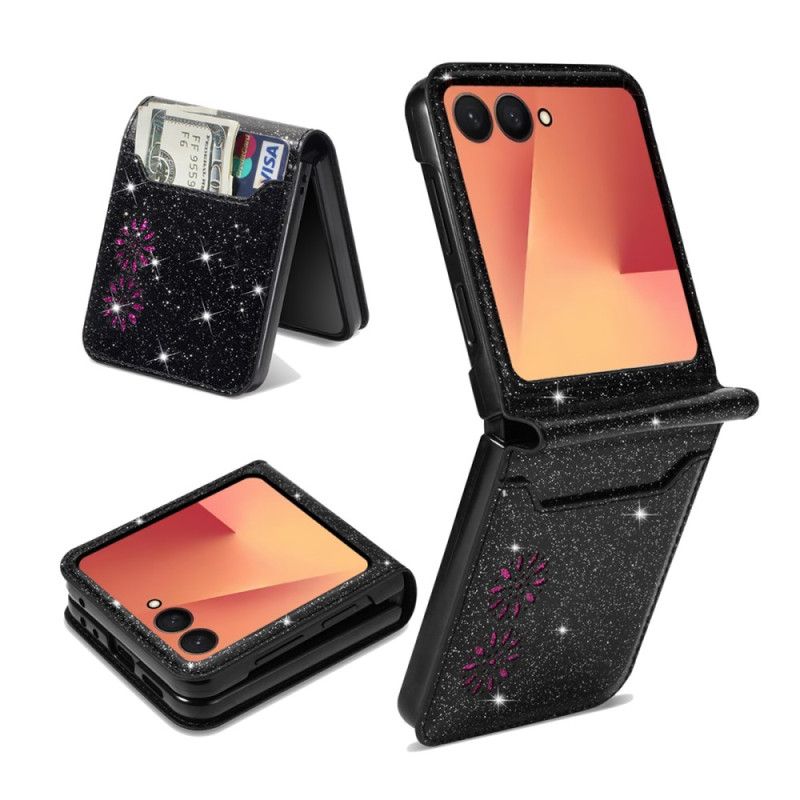 Etui Samsung Galaxy Z Flip 7 Brokatowy Portfel Na Karty Etui Ochronne