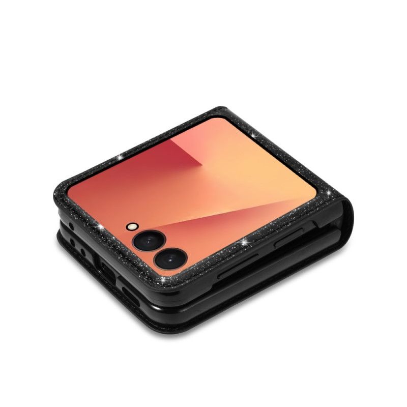 Etui Samsung Galaxy Z Flip 7 Brokatowy Portfel Na Karty Etui Ochronne