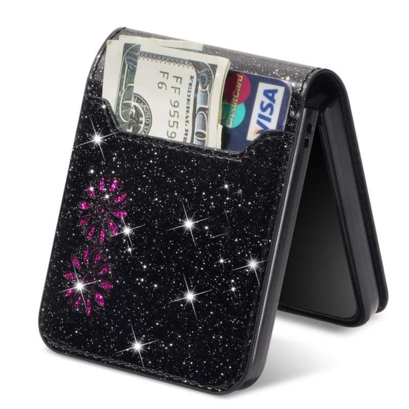Etui Samsung Galaxy Z Flip 7 Brokatowy Portfel Na Karty Etui Ochronne