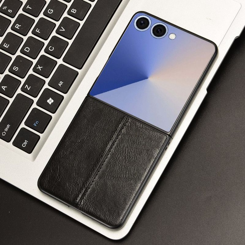 Etui Samsung Galaxy Z Flip 7 Efekt Przeszytej Skóry