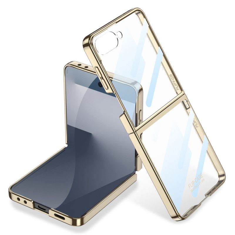 Etui Samsung Galaxy Z Flip 7 Folia Ochronna Na Ekran I Krawędzie Z Efektem Metalicznym