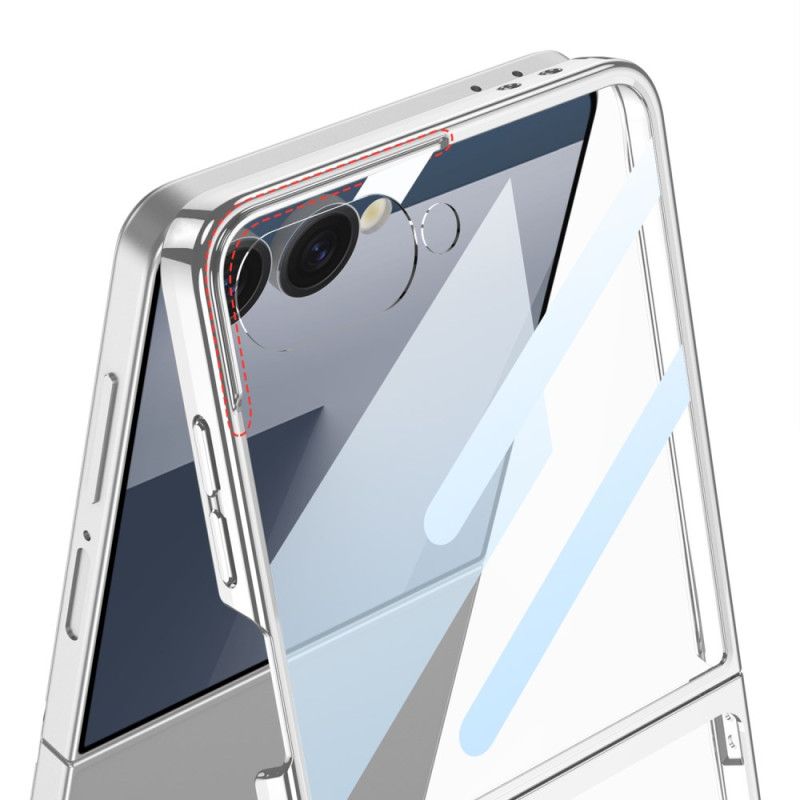 Etui Samsung Galaxy Z Flip 7 Folia Ochronna Na Ekran I Krawędzie Z Efektem Metalicznym