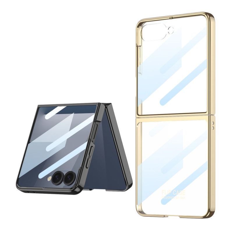 Etui Samsung Galaxy Z Flip 7 Folia Ochronna Na Ekran I Krawędzie Z Efektem Metalicznym