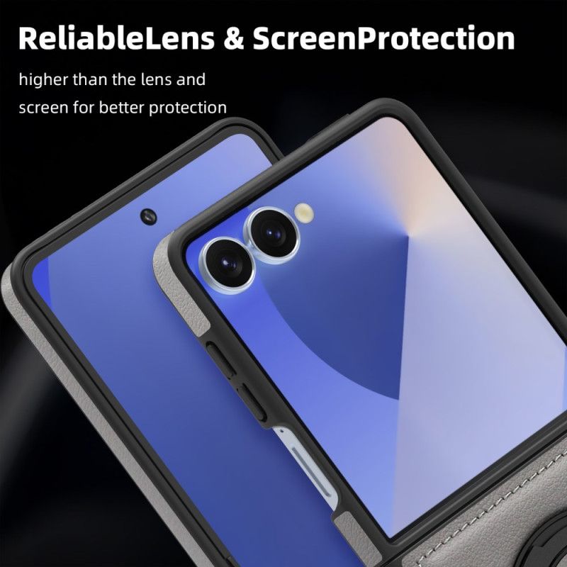 Etui Samsung Galaxy Z Flip 7 Kompatybilny Z Uchwytem Pierścieniowym Magsafe Etui Ochronne