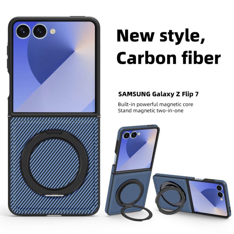 Etui Samsung Galaxy Z Flip 7 Magnetyczne Włókno Węglowe