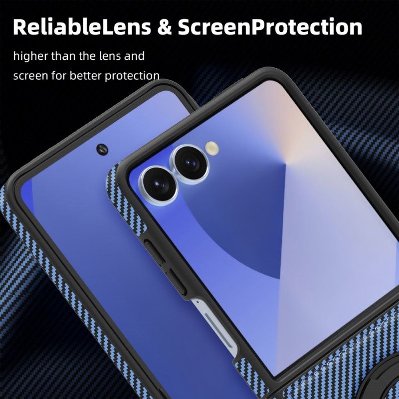 Etui Samsung Galaxy Z Flip 7 Magnetyczne Włókno Węglowe