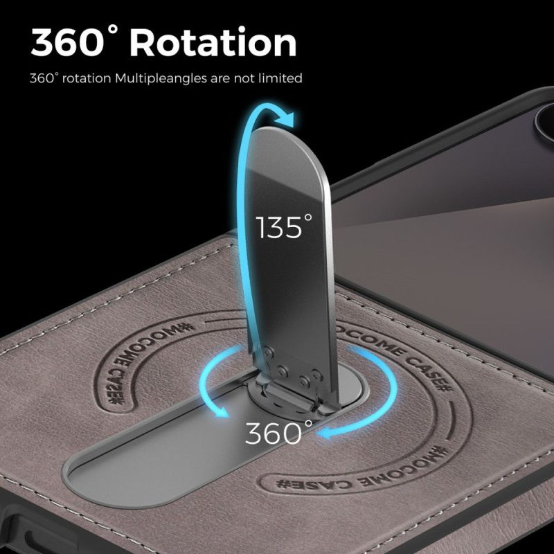 Etui Samsung Galaxy Z Flip 7 Magnetyczny Z Obrotową Podstawką Etui Ochronne