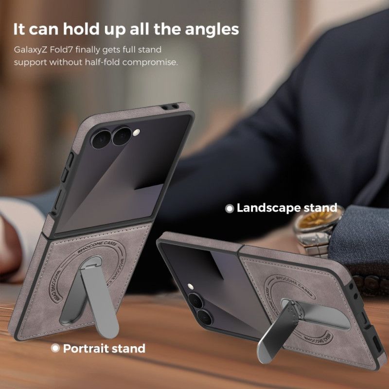 Etui Samsung Galaxy Z Flip 7 Magnetyczny Z Obrotową Podstawką Etui Ochronne