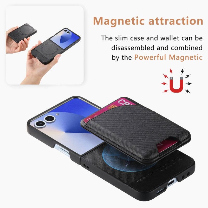 Etui Samsung Galaxy Z Flip 7 Magnetyczny Uchwyt Z Uchwytem I Odpinanym Etui Na Karty