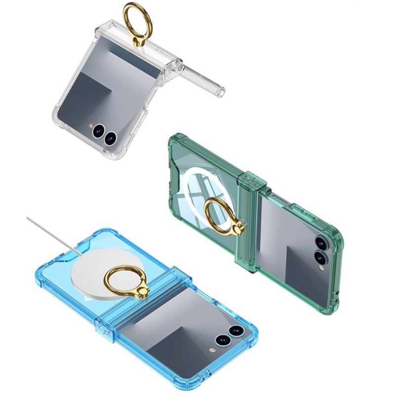 Etui Samsung Galaxy Z Flip 7 Magnetyczny Z Uchwytem Na Pierścionek Etui Ochronne