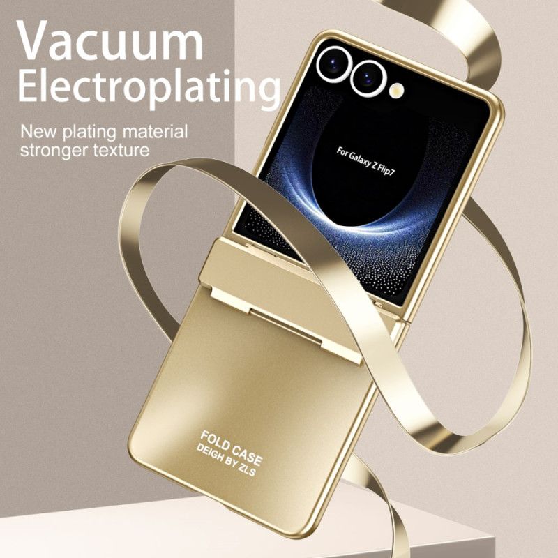 Etui Samsung Galaxy Z Flip 7 Metaliczny Efekt Z Folią Ochronną Etui Ochronne