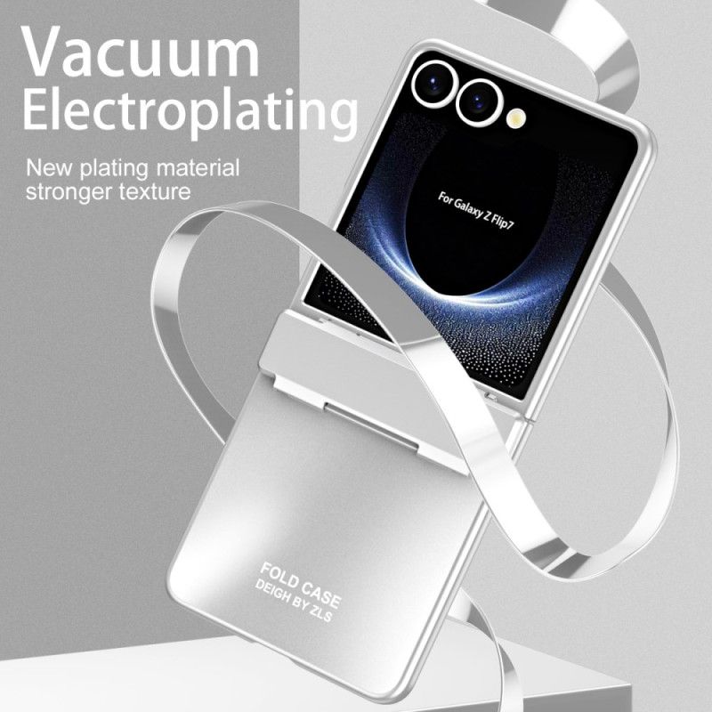Etui Samsung Galaxy Z Flip 7 Metaliczny Efekt Z Zawiasem Etui Ochronne