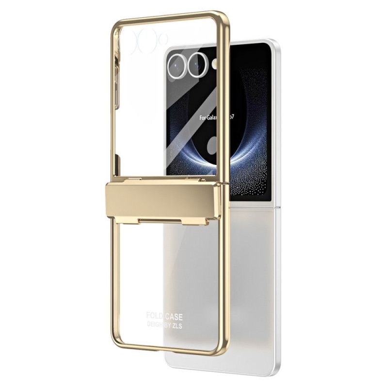 Etui Samsung Galaxy Z Flip 7 Metalowa Ramka Z Folią Ochronną