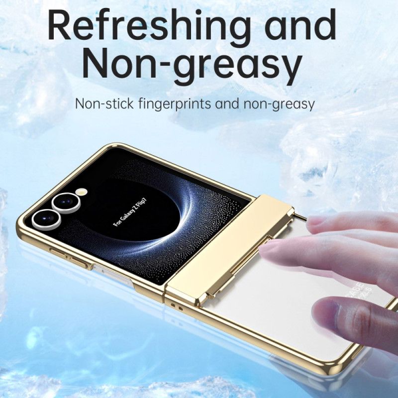 Etui Samsung Galaxy Z Flip 7 Metalowa Ramka Z Folią Ochronną