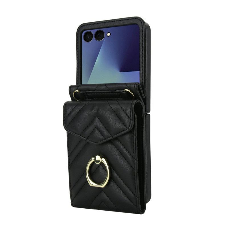 Etui Samsung Galaxy Z Flip 7 Etui Na Karty I Pasek Blokujący Rfid Etui Ochronne