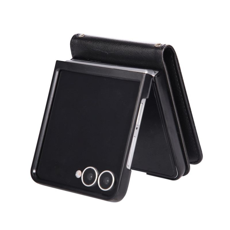 Etui Samsung Galaxy Z Flip 7 Etui Na Telefon Etui Na Karty Ze Sztucznej Skóry