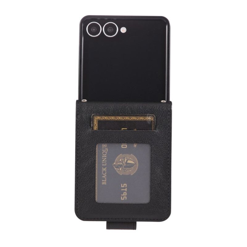 Etui Samsung Galaxy Z Flip 7 Etui Na Telefon Etui Na Karty Ze Sztucznej Skóry
