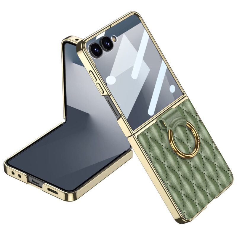 Etui Samsung Galaxy Z Flip 7 Pikowany Wzór Z Uchwytem Na Pierścionek Etui Ochronne