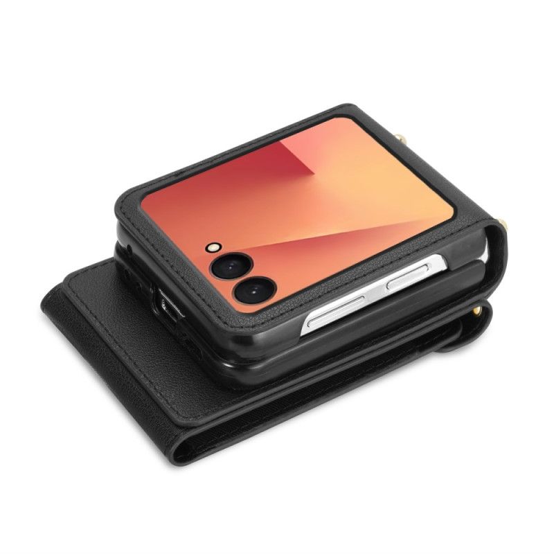 Etui Samsung Galaxy Z Flip 7 Portfel Zapinany Na Zamek I Pasek Na Ramię Etui Ochronne