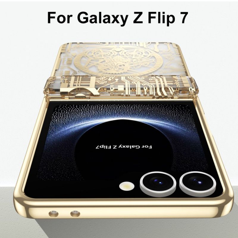 Etui Samsung Galaxy Z Flip 7 Premium Z Folią Ochronną Na Tylny Ekran Etui Ochronne