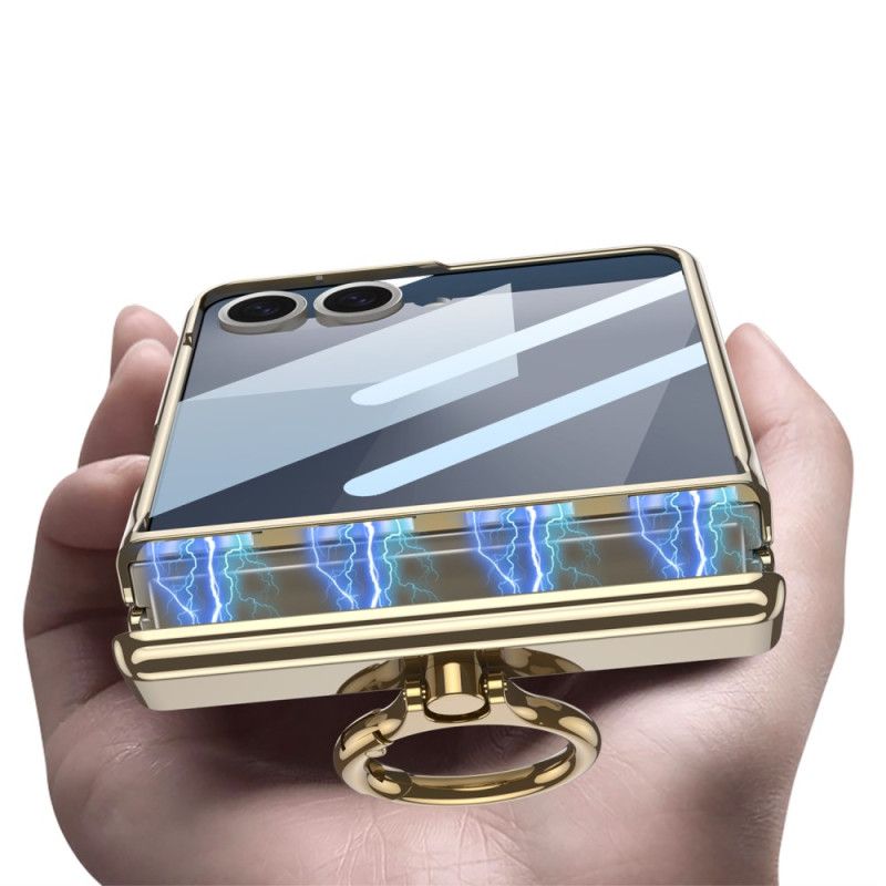 Etui Samsung Galaxy Z Flip 7 Przezroczysty Z Podstawką I Zabezpieczeniem Magnetycznym Gkk Etui Ochronne