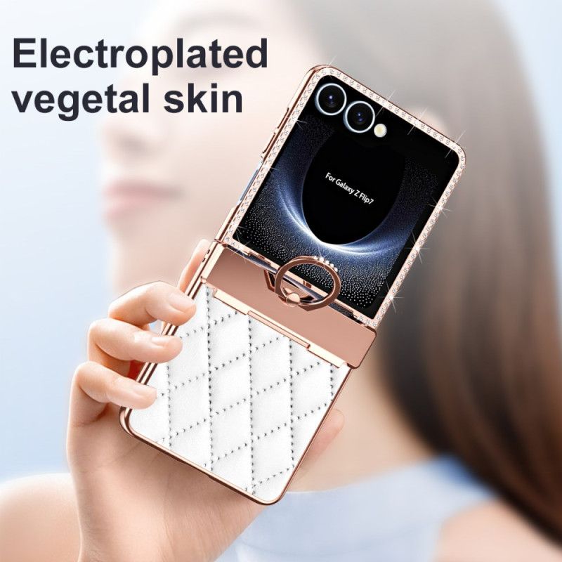 Etui Samsung Galaxy Z Flip 7 Stojak Na Pierścionki I Dekoracja Z Kryształków