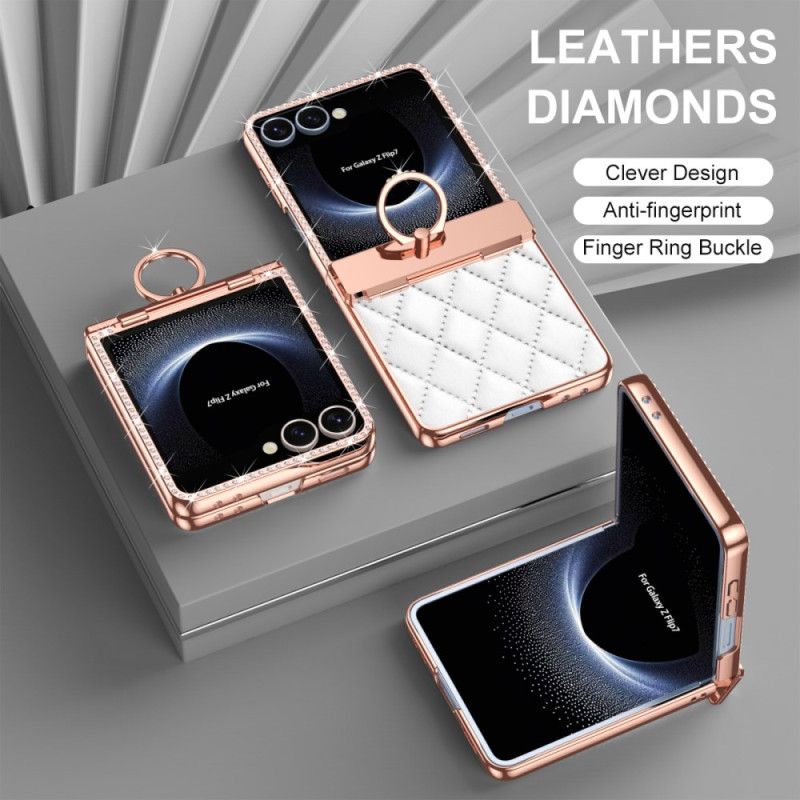 Etui Samsung Galaxy Z Flip 7 Stojak Na Pierścionki I Dekoracja Z Kryształków