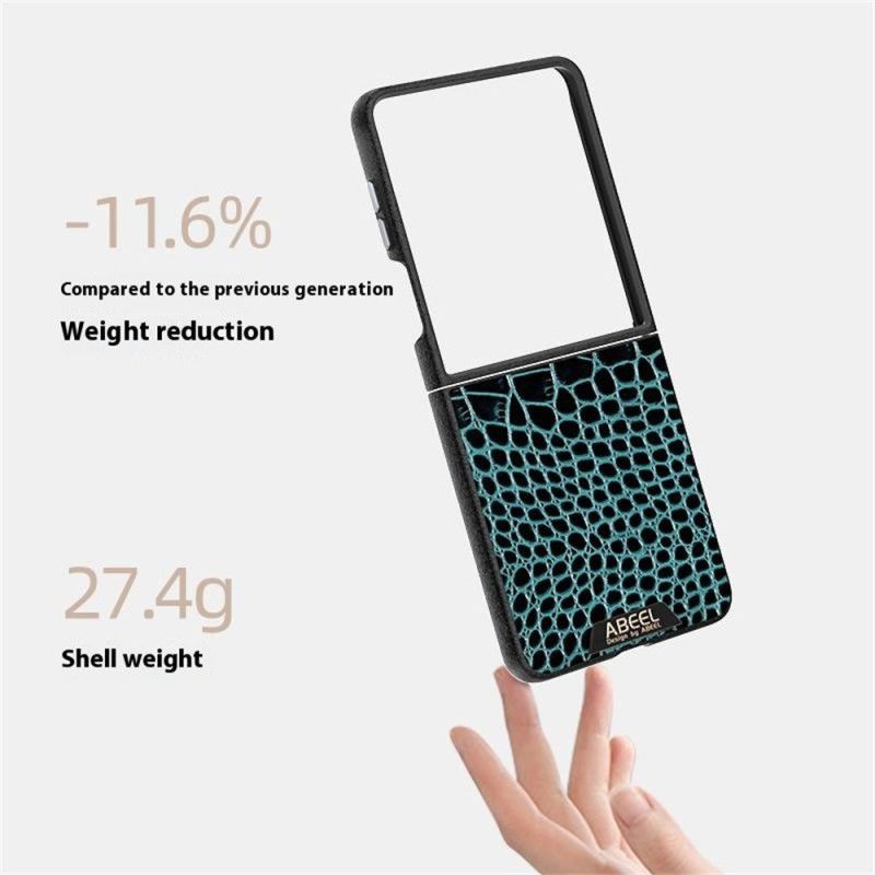 Etui Samsung Galaxy Z Flip 7 Tekstura Krokodyla Abeel Kompatybilna Z Magsafe