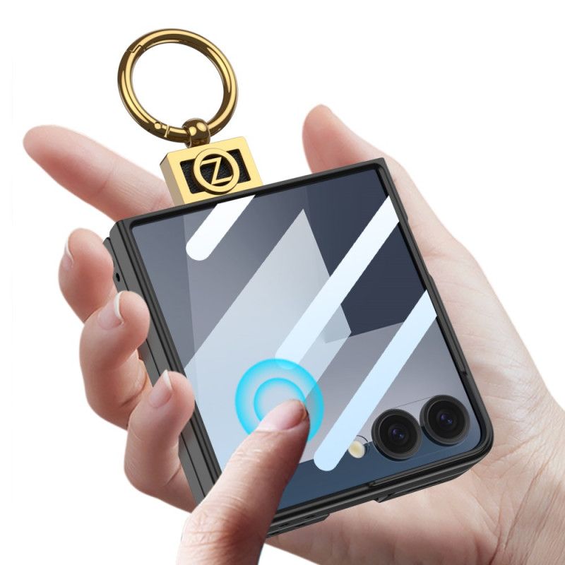 Etui Samsung Galaxy Z Flip 7 Uchwyt Na Pierścionek I Folia Ochronna Na Ekran Gkk